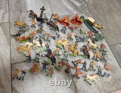 Britains Deetail 5101 Painted Plastic Toy Soldiers & Horses Job Lot, Vintage