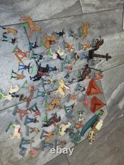 Britains Deetail 5101 Painted Plastic Toy Soldiers & Horses Job Lot, Vintage