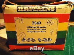 Britains Deetail 7549 Trade Box Of 18 X Mounted Apaches 132 Rare Set (bs1741)