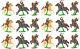 Britains Deetail 7th Cavalry 18 Mounted Figures Hand Painted Mint On Card