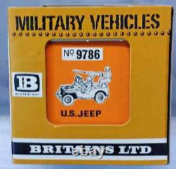 Britains Deetail # 9786 U. S. Machine Gun Jeep painted metal 1st version MIB