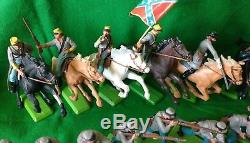 Britains Deetail CIVIL War Set Of 50 10 Mounted 40 Infantry