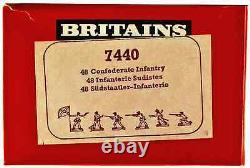 Britains Deetail C. S. A. Infantry 48 Figures # 7440 mint in counter pack