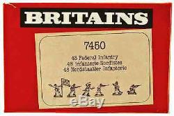 Britains Deetail Federal Infantry 48 Figures # 7450 mint in counter pack