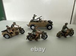 Britains Deetail German Afrika Korps Kubelwagon & motorcycles