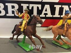 Britains? Deetail Vintage Full Set Of Six Wild West Cowboys on Horseback