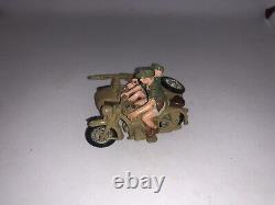 Britains Detail Rare Africa Corps WW2 Motorcycle Sidecar Complete (1184)