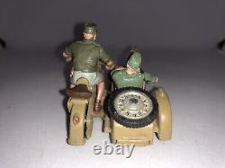 Britains Detail Rare Africa Corps WW2 Motorcycle Sidecar Complete (1184)