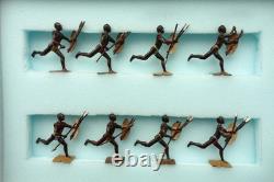 Britains Early Set from Antique Zulu Warriors circa 1910-1920 Total 8 Zulus