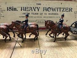 Britains Extremely Rare Boxed Set 211 Heavy Howitzer Team. Pre War c1930
