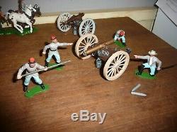 Britains Eyes Right ACW / Britains Swoppets ACW Confederate Gun Limber Team