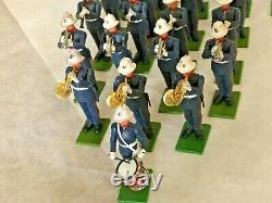 Britains Eyes Right Plastic Royal Marines Regimental Band & Soldiers 45 Pcs