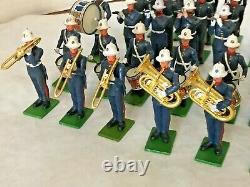 Britains Eyes Right Plastic Royal Marines Regimental Band & Soldiers 45 Pcs