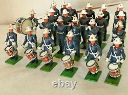 Britains Eyes Right Plastic Royal Marines Regimental Band & Soldiers 45 Pcs