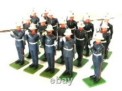 Britains Eyes Right Plastic Royal Marines Regimental Band & Soldiers 45 Pcs