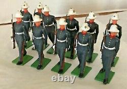 Britains Eyes Right Plastic Royal Marines Regimental Band & Soldiers 45 Pcs