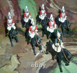 Britains Eyes Right Swoppets plastic Mounted Life Guards and Mounted Farrier