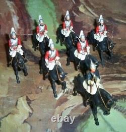 Britains Eyes Right Swoppets plastic Mounted Life Guards and Mounted Farrier