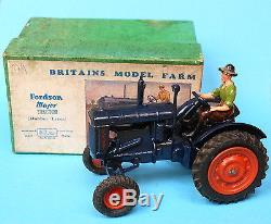 Britains Farm #128f Fordson Major E27n Tractor Vnm Green Box 1948-52