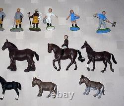 Britains Farm Bundle 1/72 9 Figures & 55 farm animals + 35 unbranded animals