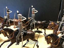 Britains Finely Repainted British Hussars. Post War