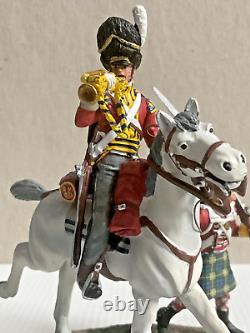 Britains, Forward Gordon's No 2, Scots Grey Bugler Waterloo Napoleonic #36061