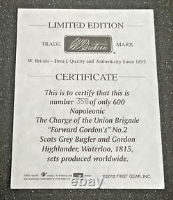 Britains, Forward Gordon's No 2, Scots Grey Bugler Waterloo Napoleonic #36061
