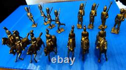 Britains Gilt Figures C 1912 Scots Greys, Dragoons etc 15 Pieces RARE