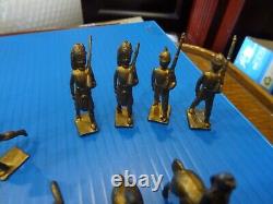 Britains Gilt Figures C 1912 Scots Greys, Dragoons etc 15 Pieces RARE