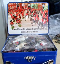 Britains/Grenadier guardsx50+4/ Royal Scots dragoon guards X 38+6 in unique tin