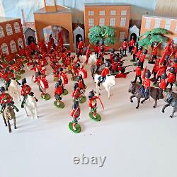 Britains/Grenadier guardsx50+ and Royal Scots dragoon guards X 40+ in unique tin