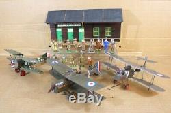 Britains Heco Models Wwi Royal Airforce Scene Sopwith Camel Dh2 Se5a & Crew Set