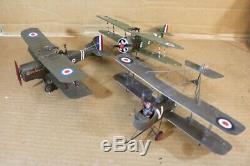 Britains Heco Models Wwi Royal Airforce Scene Sopwith Camel Dh2 Se5a & Crew Set