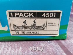 Britains Herald Floating Models Indian Canoes #4501 Shop Counter Box Full Set 14