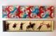 Britains Highlanders Set 51 Boxed Hexagon Lid Toy Metal Soldiers Tied To Card