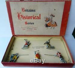 Britains Historical Series Vintage 1954 Boxed Lead Knights Of Agincourt Set 1664