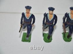 Britains Hollowcast Wwi Royal Navy Sailors Running At The Trail Excellent Set