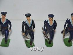 Britains Hollowcast Wwi Royal Navy Sailors Running At The Trail Excellent Set