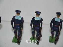 Britains Hollowcast Wwi Royal Navy Sailors Running At The Trail Excellent Set