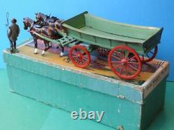 Britains Home Farm Post War Version Lead Rare Boxed #5f Farm Waggon With Carter