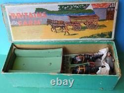 Britains Home Farm Post War Version Lead Rare Boxed #5f Farm Waggon With Carter