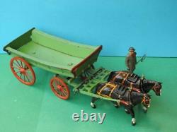 Britains Home Farm Post War Version Lead Rare Boxed #5f Farm Waggon With Carter