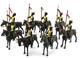 Britains Indian Army Lancers Repainted Hyderabad Lancers 54mm Toy Soldier Bundle