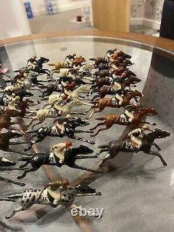 Britains & Jo Hill Co Lead Racehorse Collection 49 Horses Race Game Pre War