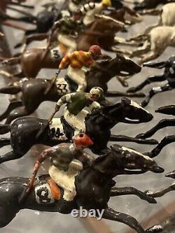 Britains & Jo Hill Co Lead Racehorse Collection 49 Horses Race Game Pre War