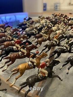 Britains & Jo Hill Co Lead Racehorse Collection 49 Horses Race Game Pre War