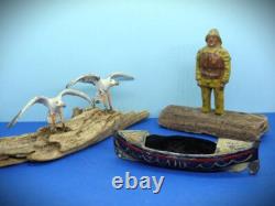 Britains Lead 1934 Rnli Lifeboatman Rare Lifeboat & Johillco Seagulls Unique Lot