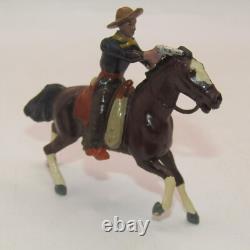 Britains Lead Cowboys On Horse Back Moving Arms Depose x FOUR