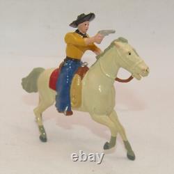 Britains Lead Cowboys On Horse Back Moving Arms Depose x FOUR