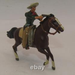 Britains Lead Cowboys On Horse Back Moving Arms Depose x FOUR